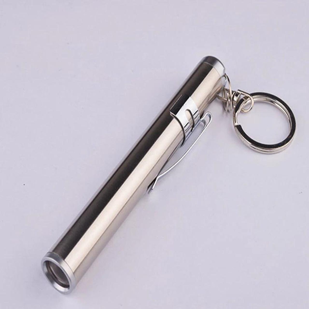 Bright Mini Pocket Flashlight With Metal Clip White And Yellow Led Flash Light AAA  Mini Flashlight keychain mini Torch