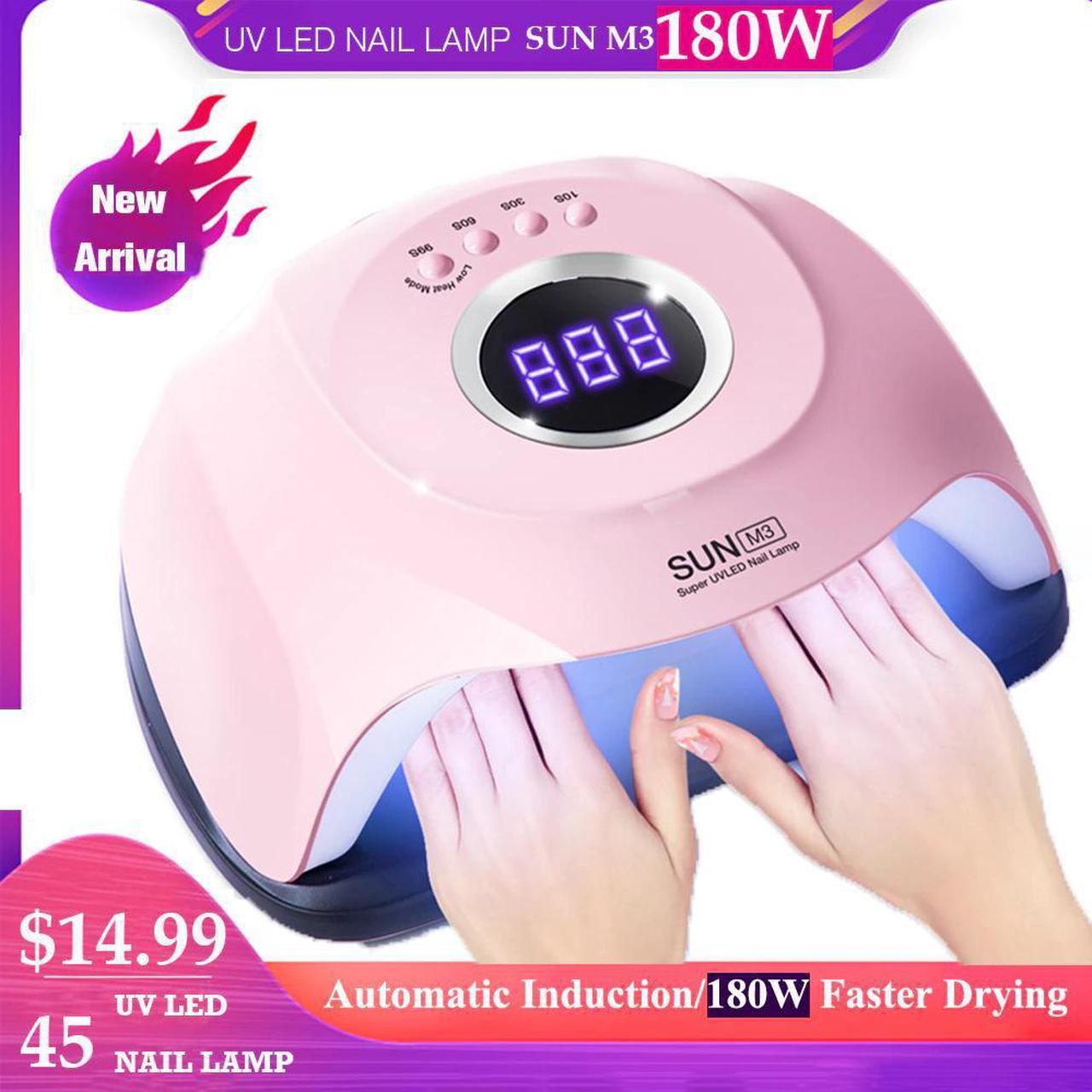 180W/72W UV LED Lamp Nail Dryer 45 LEDs UV Ice Lamp Dryer For Drying Gel Nail Polish Auto Sensor Timer Manicure Nail Lamp