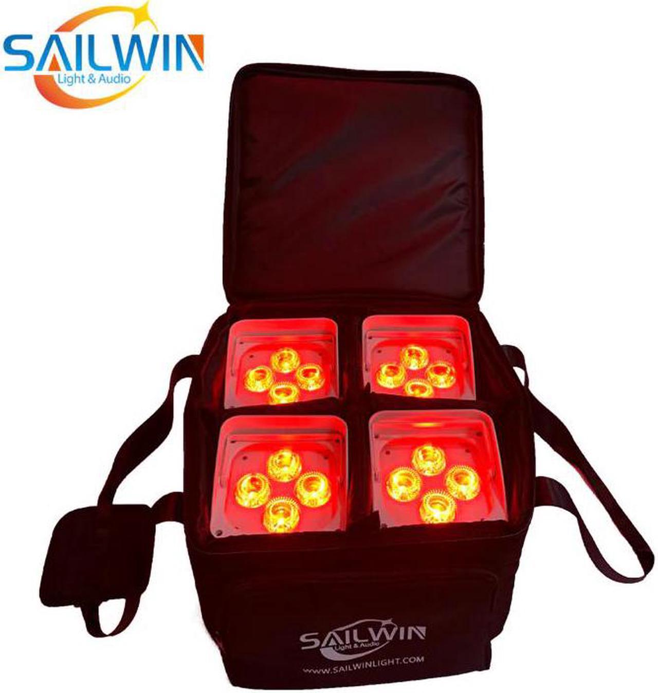 4in1 SKB Travel Bag For 4X18W RGBWA+UV Mobile LED UPLIGHT Battery Powered Wifi APP Smart LED Par Light DJ Stage Flight Case