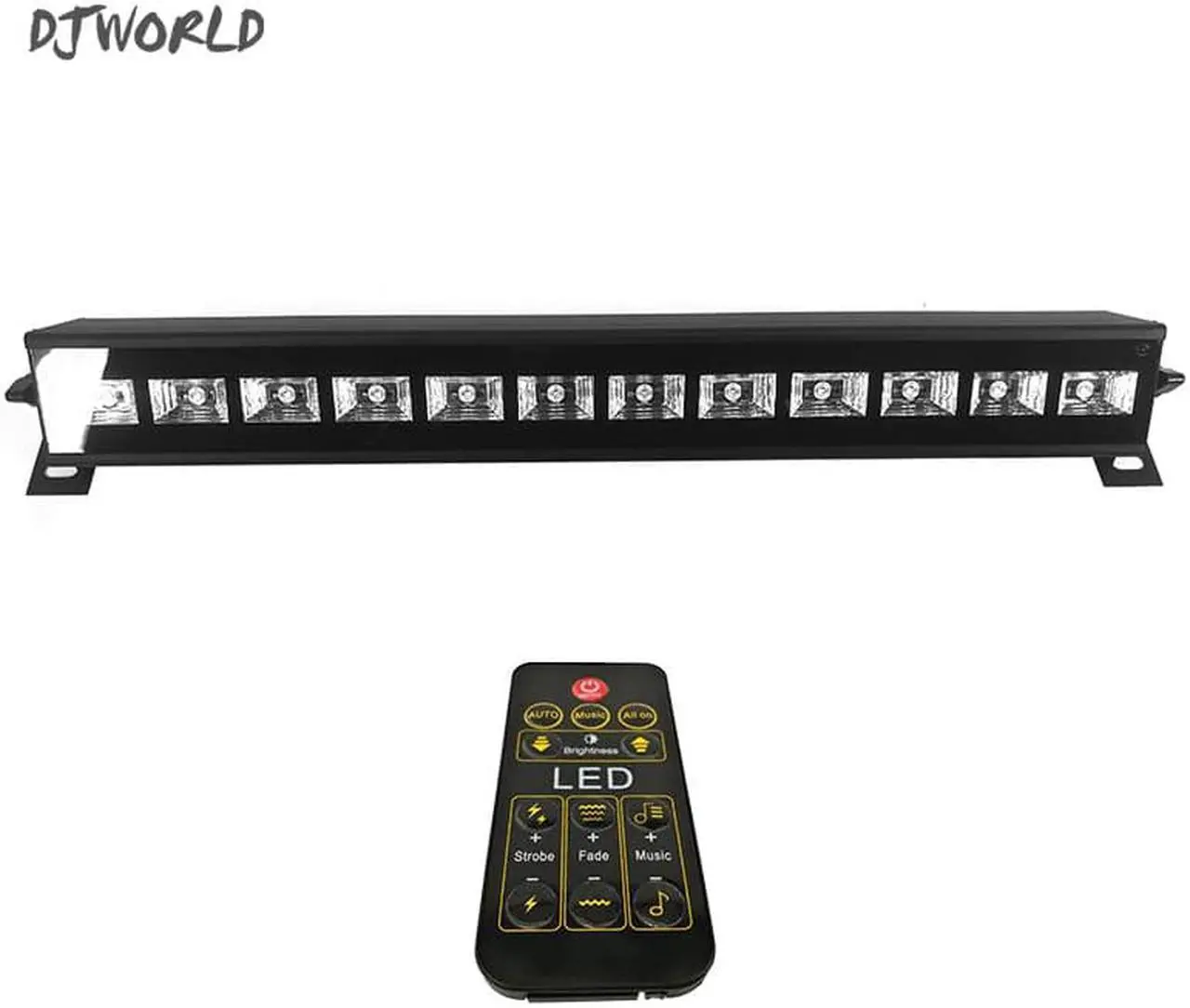 Alt view image 3 of 5 - Remote Control LED Stage Bar Light 12X3W UV Single Color LED Wall Wash Lights DMX Stage Light Good Party Wedding