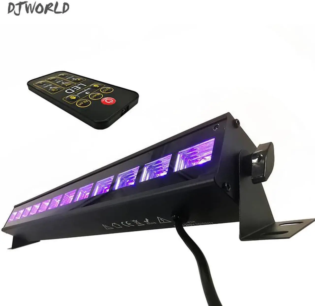 Alt view image 5 of 5 - Remote Control LED Stage Bar Light 12X3W UV Single Color LED Wall Wash Lights DMX Stage Light Good Party Wedding