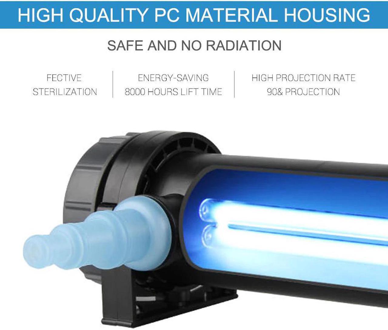 Alt view image 7 of 7 - Aquarium UV Lamp Lights Sterilizer Aquarium Lighting Fish Tank Bactericide UV Disinfection For Aquarium External Filter