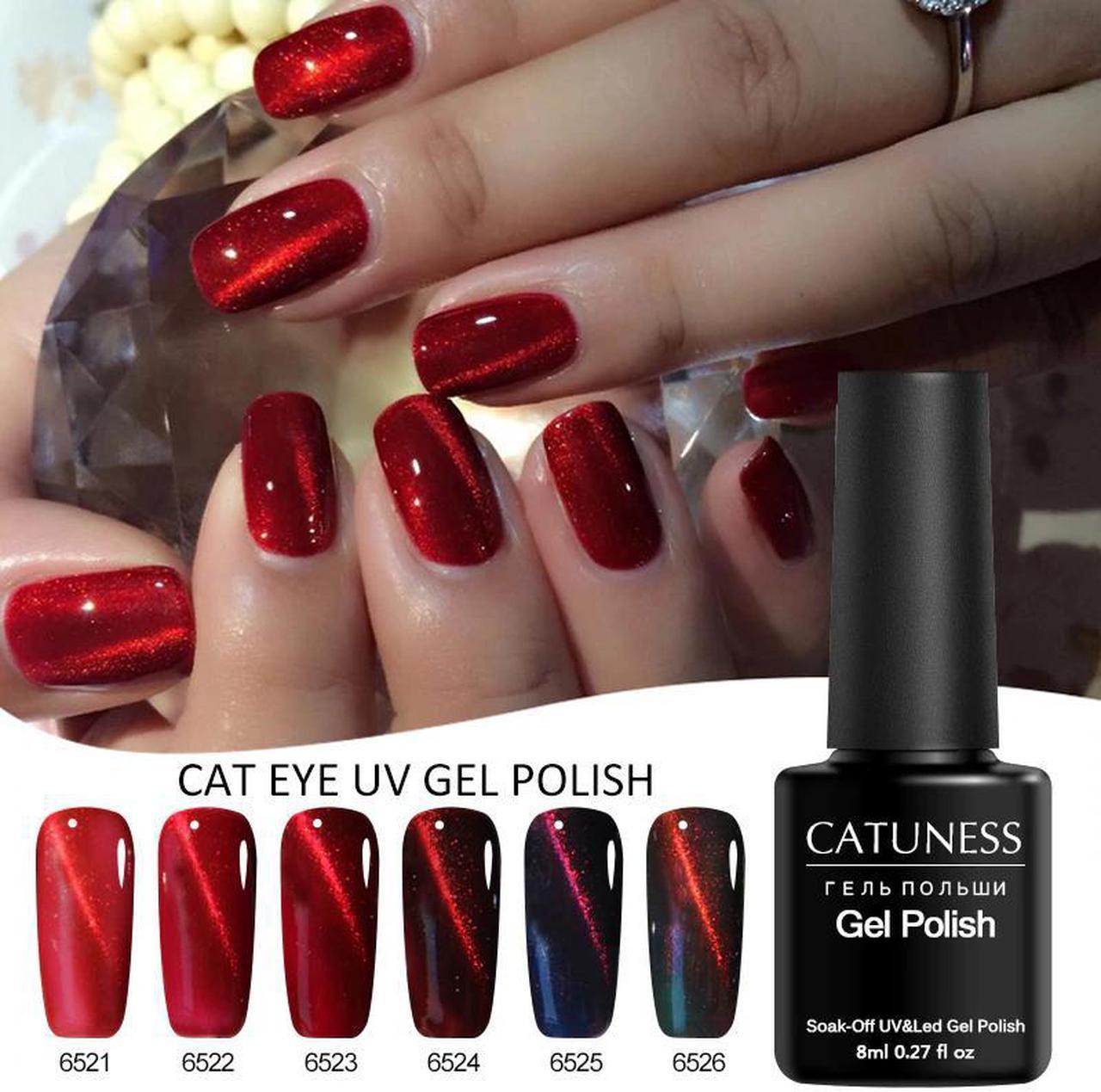 8ml Charm Red Fire 3D Gel Lacquer Cat's Eye UV Gel Nail Polish Semi Permanent Soak Off Uv Lamp Magnet for Gel Varnish