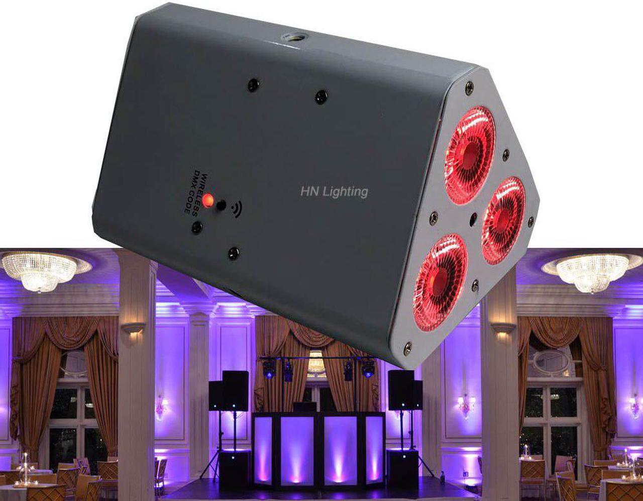 Alt view image 2 of 5 - 10pcs IR Remote Battery operated Wedge par uplighting stand DJ wedding RGBWA UV led battery wireless dmx uplighting