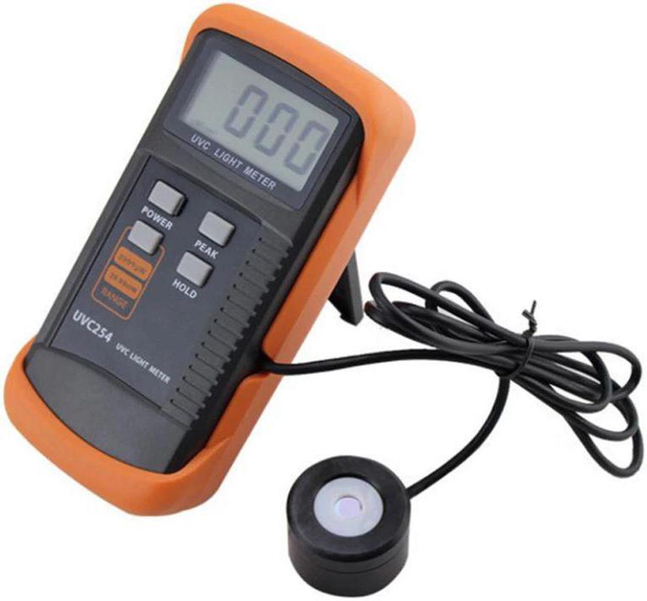 UVC Light Meter Narrow-band Spectrum 248nm-262nm Digital UV Radiation Intensity Detector Resolution:1uW/cm2 UV Meter