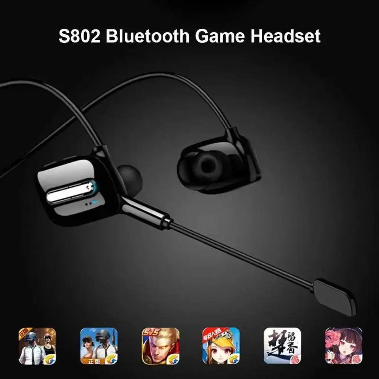 Alt view image 4 of 5 - Headphones Bluetooth Earphone Neckband Earbuds Game Headset with Mic for PUBG Gaming Use