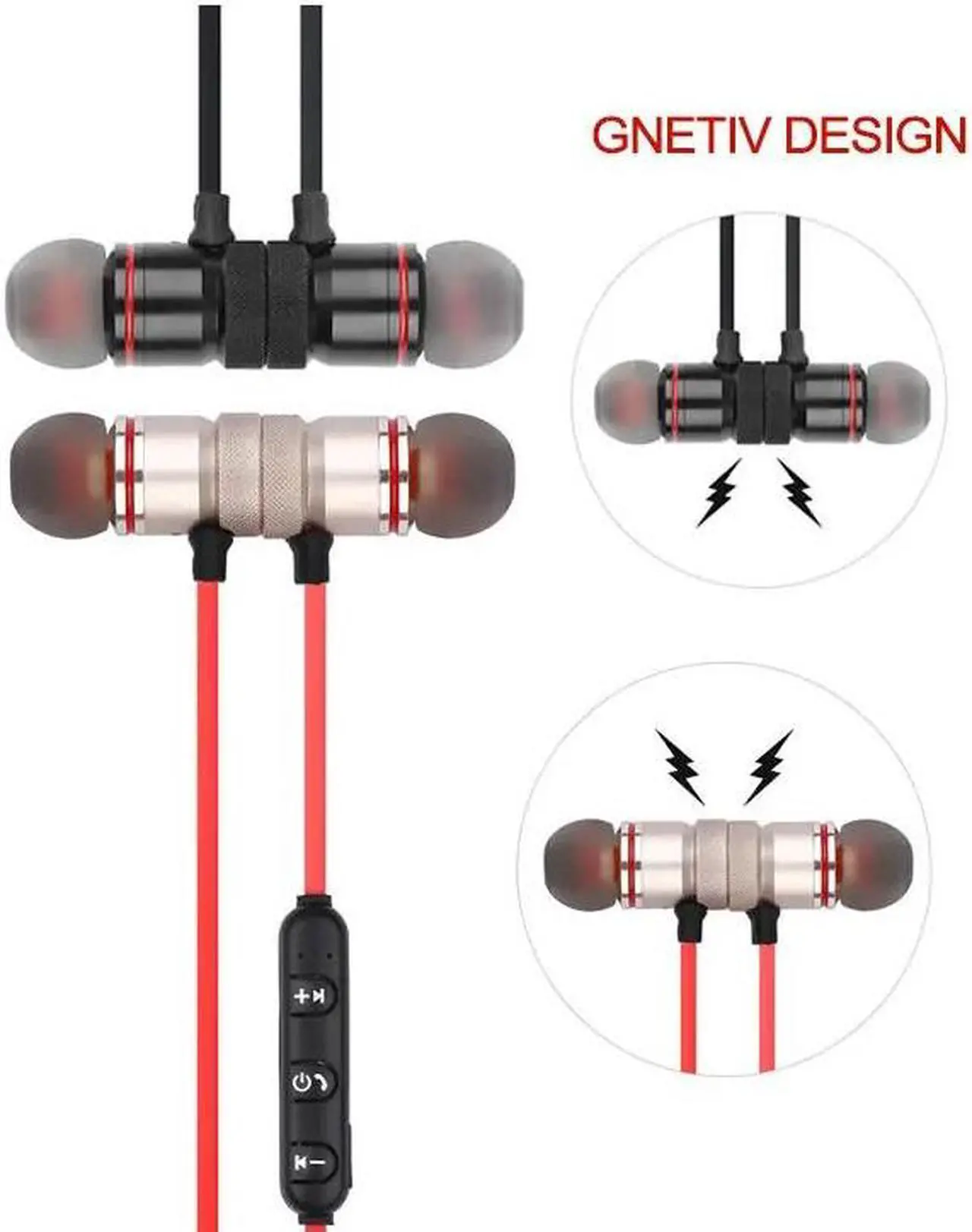Alt view image 2 of 5 - Bluetooth Earphones Wireless Earbuds Sports Neckband 5.0 Gaming Headset Stereo with Mic For iPhone X 7 8