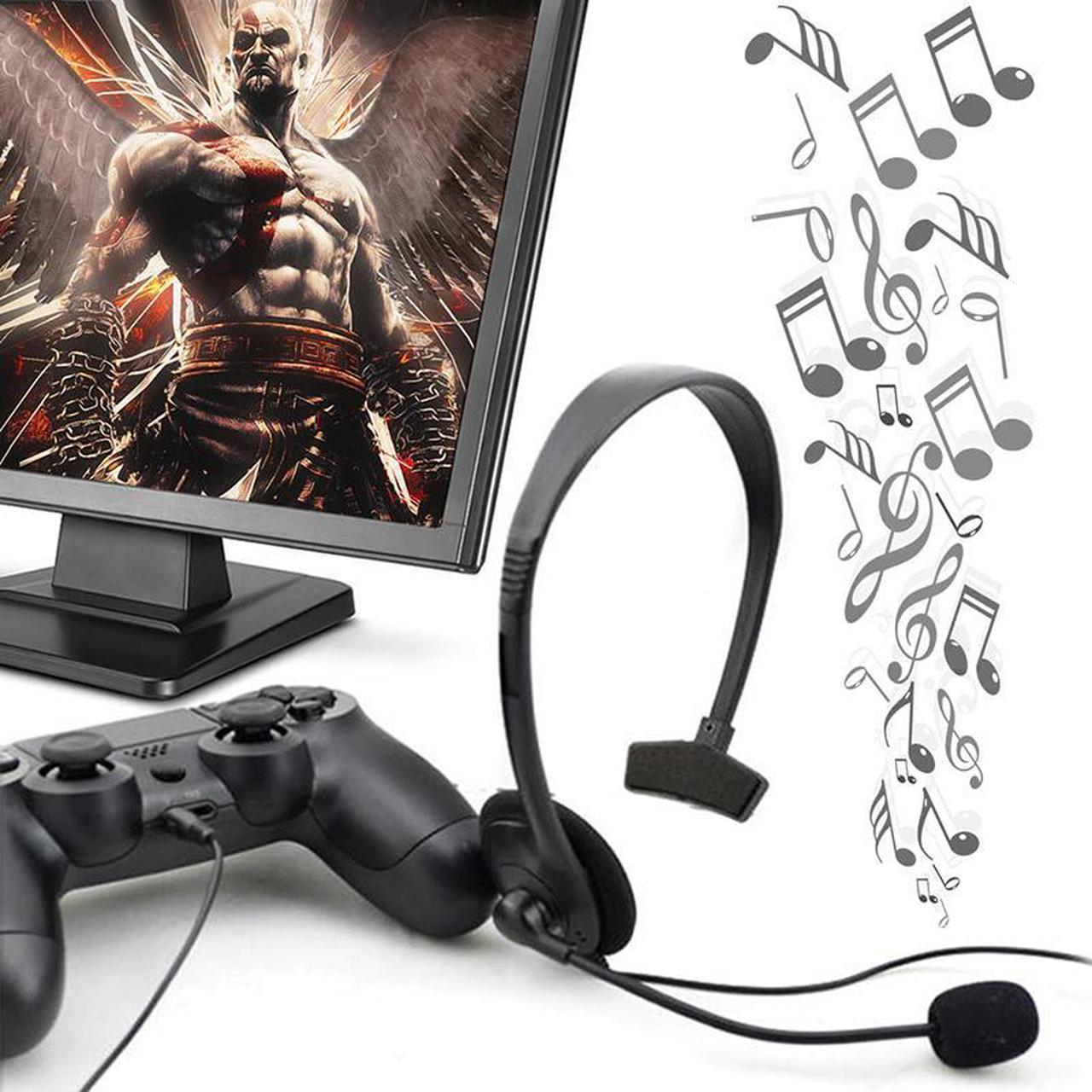 For PS4 Game PC 3.5mm Earphone One ear Gamer Headset Wired earphone headphones gaming headset with Microphone Noise