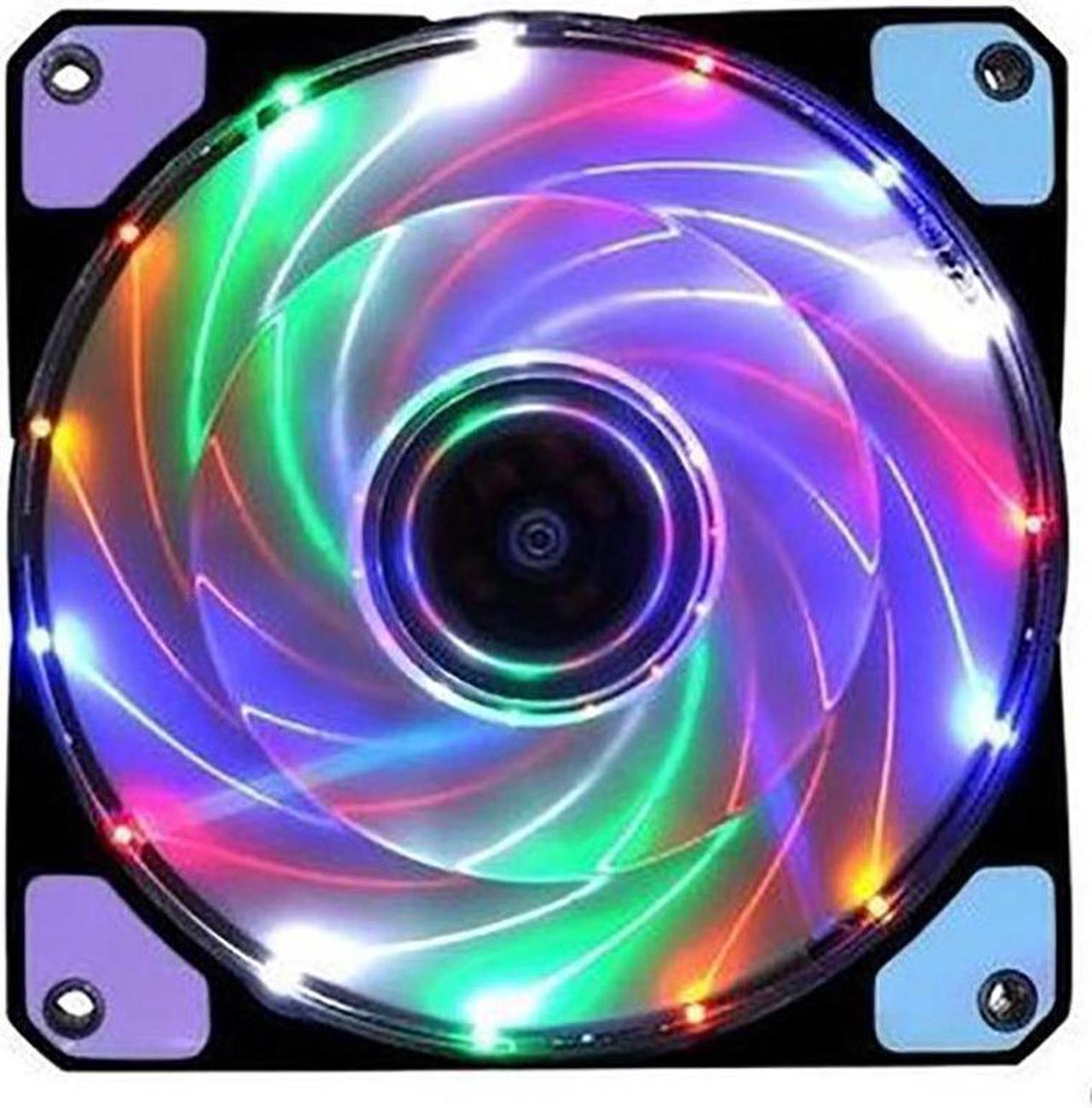 Heatsink Cooler 120mm PC Computer 16dB Ultra Silent 33 LEDs Case Cooling Anti-Vibration Rubber 12CM  Laptop Accessories