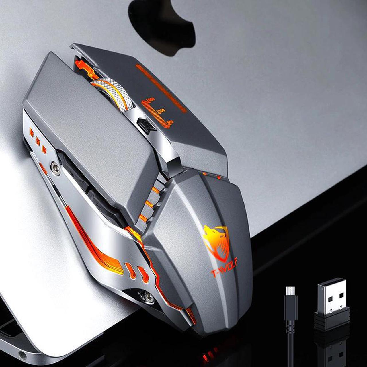 Wolf Q15 Charging Silent Wireless Mouse Notebook Computer Peripheral Office Game USB Mouse  wireless mouse