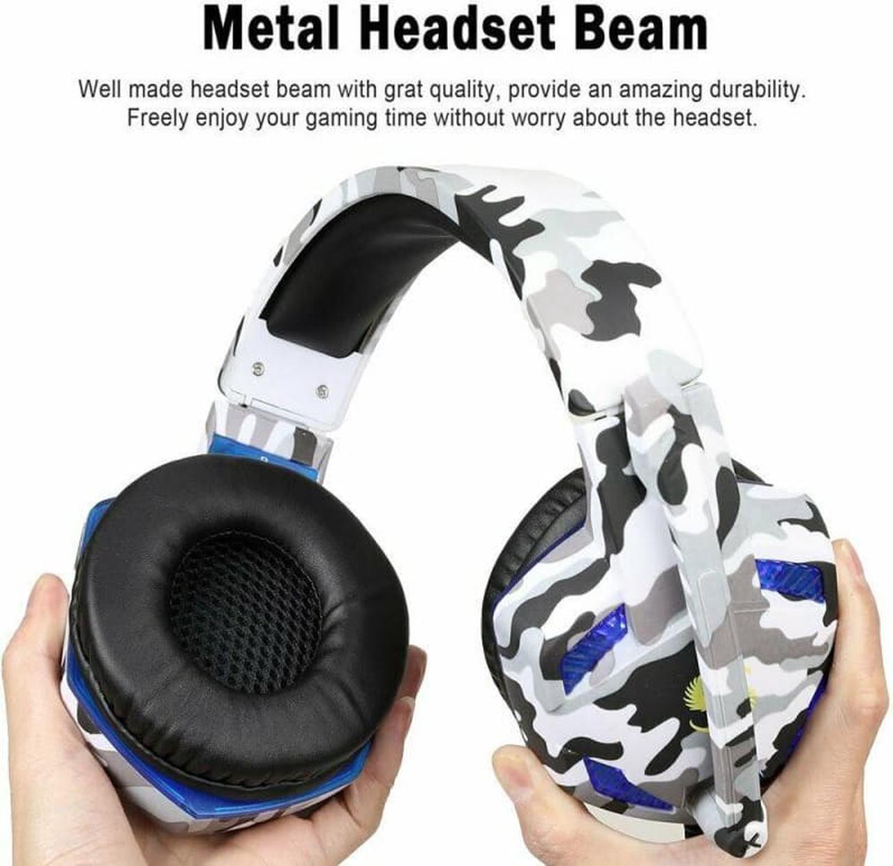 Alt view image 2 of 5 - Camouflage Gaming Headset Luminous Headset Wired Headset 3.5mm Gaming Headset For PC Laptop Computer Peripherals
