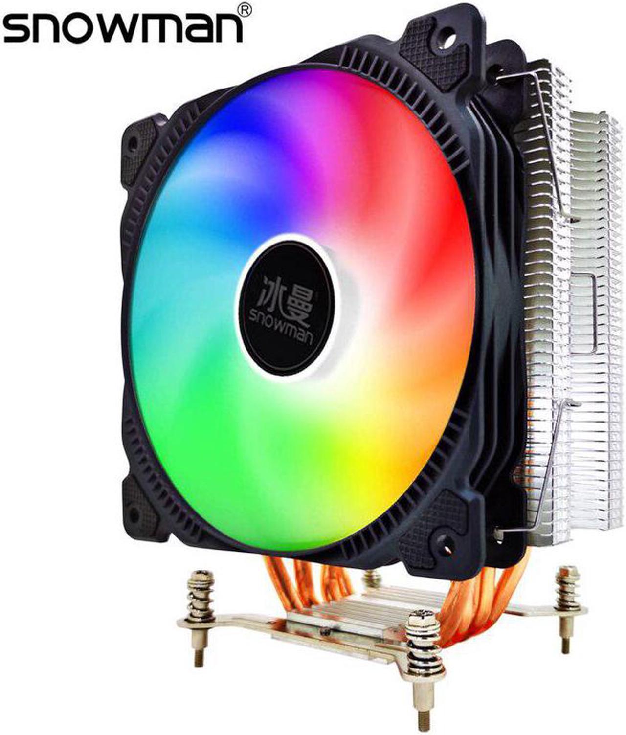 4 Heat Pipes CPU Cooler 120mm PWM 4Pin PC for Intel LGA 2011 X79 1150 1151 1155 1366 AMD AM4 AM3 RGB Cooling Fan quiet