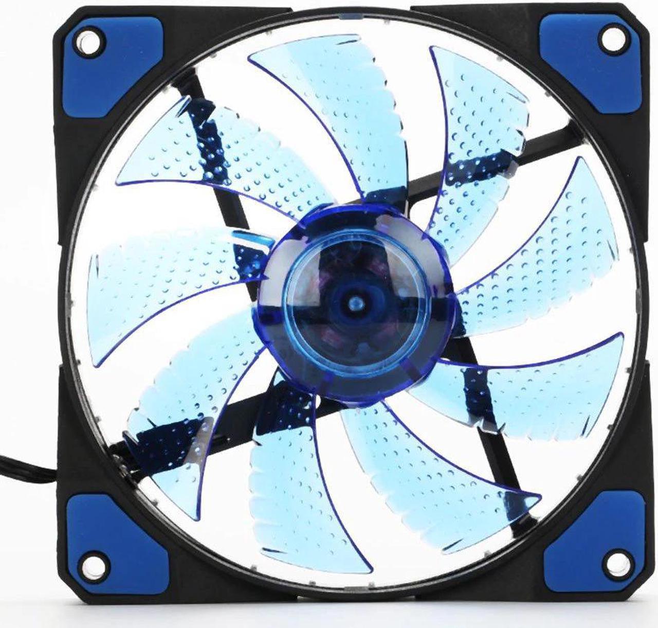 120mm fan Cooler Computer Fan 120mm LED Ultra Silent Computer PC Case Fan 15 LEDs 12V Around 1200RPM 3 Pin Fan