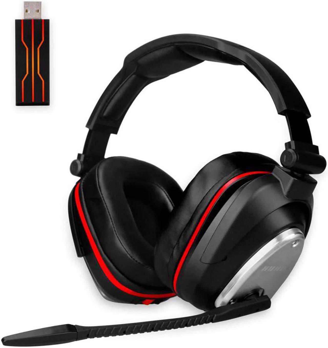 2.4G USB wireless gaming headset for Switch,PS4,PC 7.1 Surround Sound PS4 gamer headphones no delay time for game sound and chat