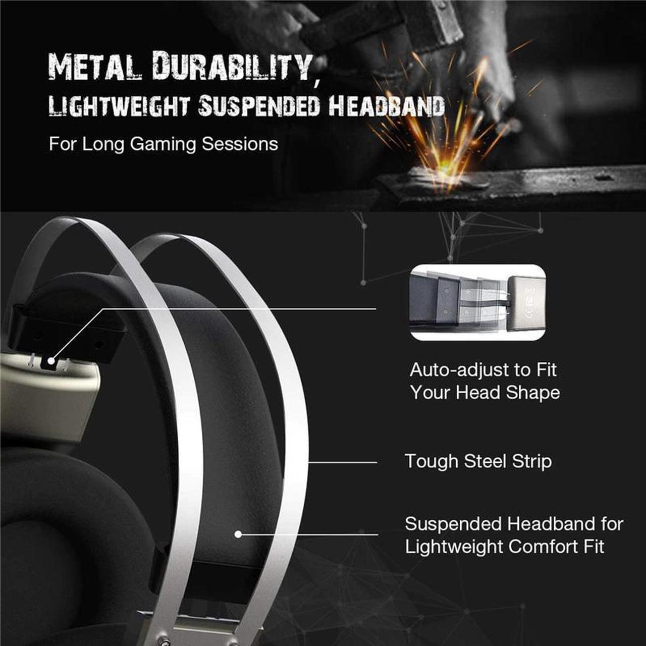 Alt view image 5 of 5 - NUBWO N2 Gaming Headset Music Headphones Stereo Over Ear Wired Earphones With Microphone For PC PS4 Skype Xbox One Gamer