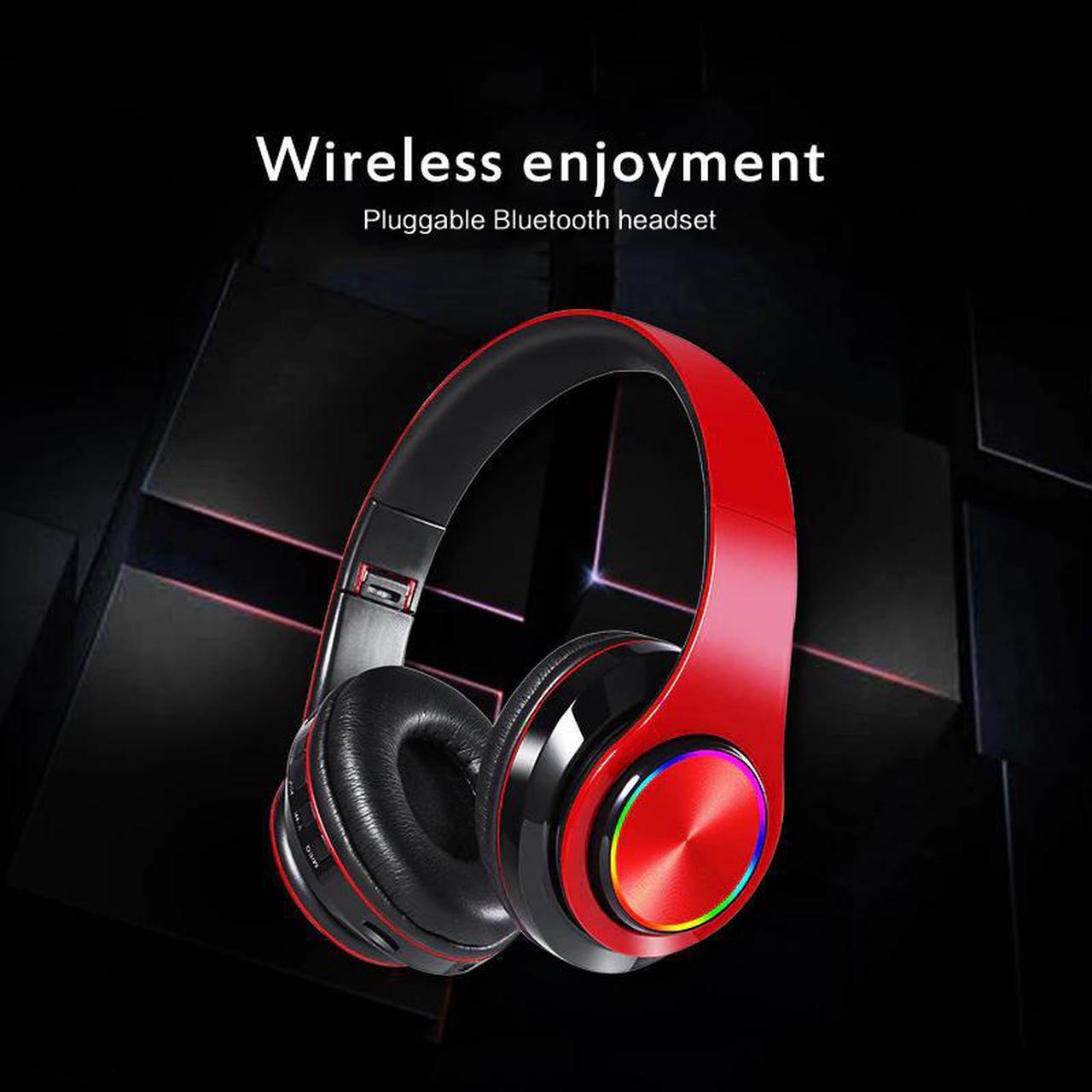 Wireless Gaming Headset Headphones Bluetooth Stereo Foldable Headset Audio Mp3 Adjustable Earphones With Mic For Music