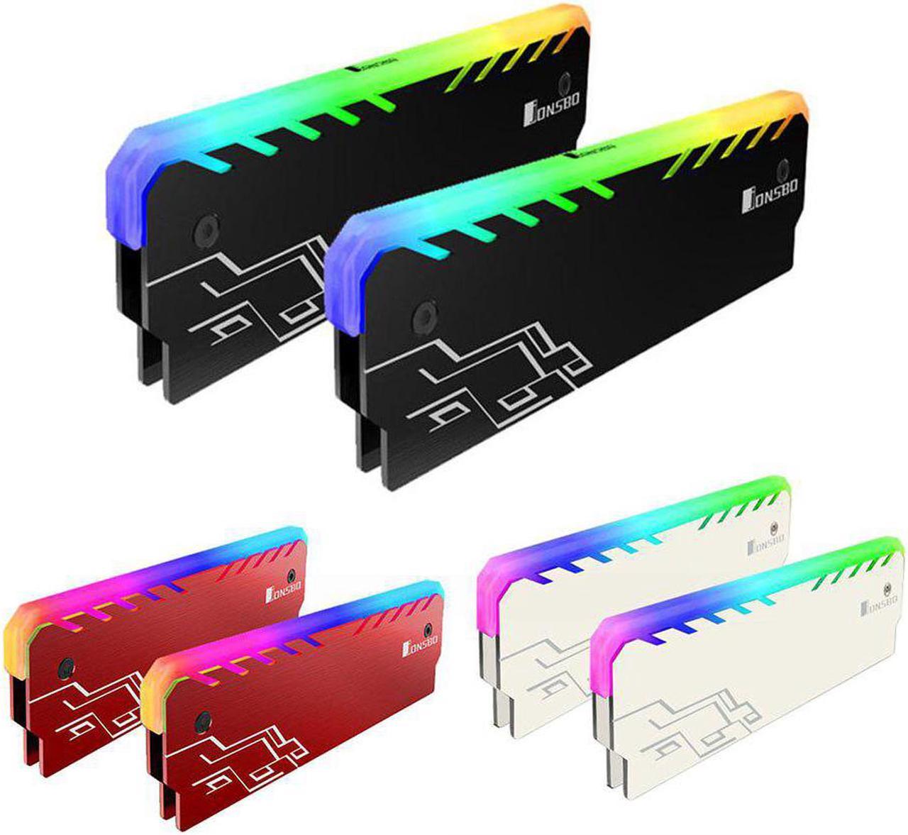 RGB RAM Heatsink DDR DDR3 DDR4 Memory Cooling Heat Spreader Cooler for Desktop PC Computer Gaming Overclocking