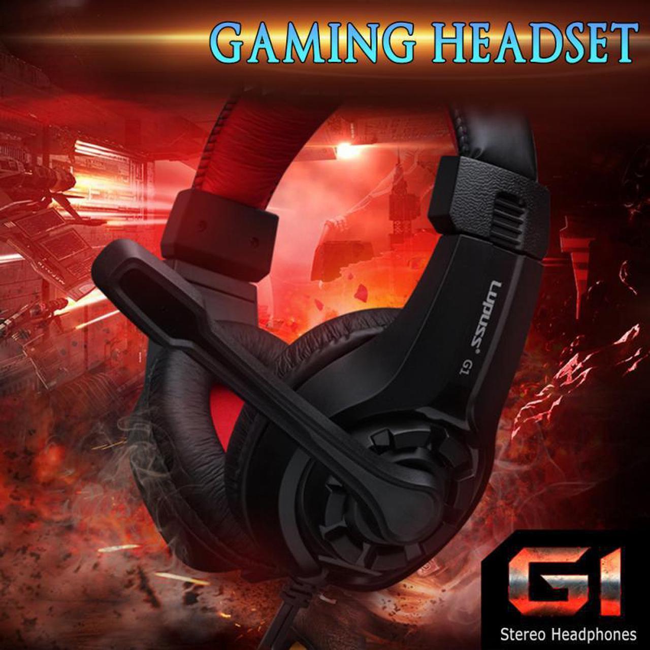 Gaming Headphones 3.5mm Interface Head-mounted Gaming Headset Laptop Computer PC Earphone With Mic Wired Stereo Headphones