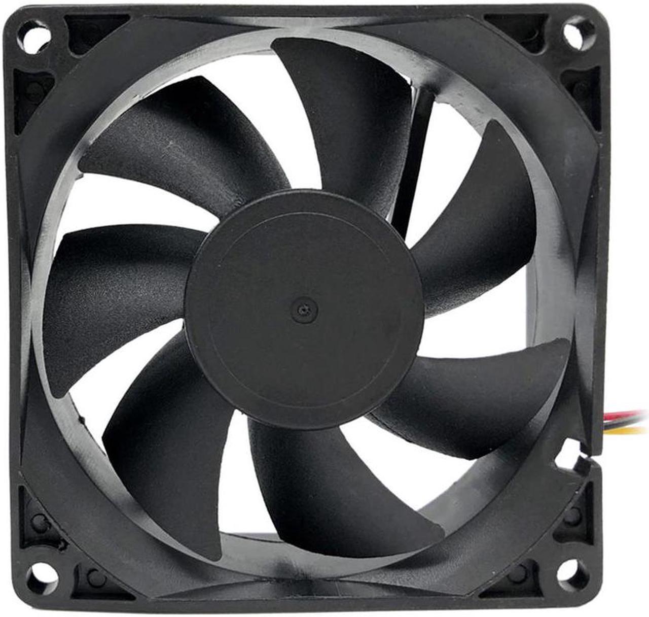 F8025 80mm Computer Cooler Fan Desktop Cooling Fan Low Noise 12V Exhaust Fan for PC Case / Power Supply