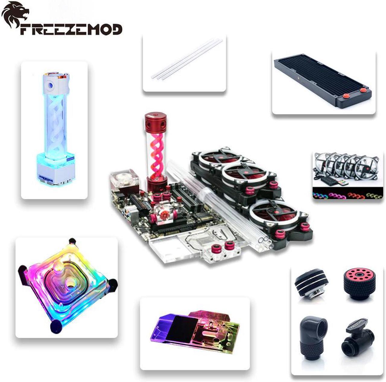 Water Cooling Kit For Hard Tube AMD/Intel Kit Modification Acrylic/PETG Pipe Copper Radiator Water Cooler MOD Bundle