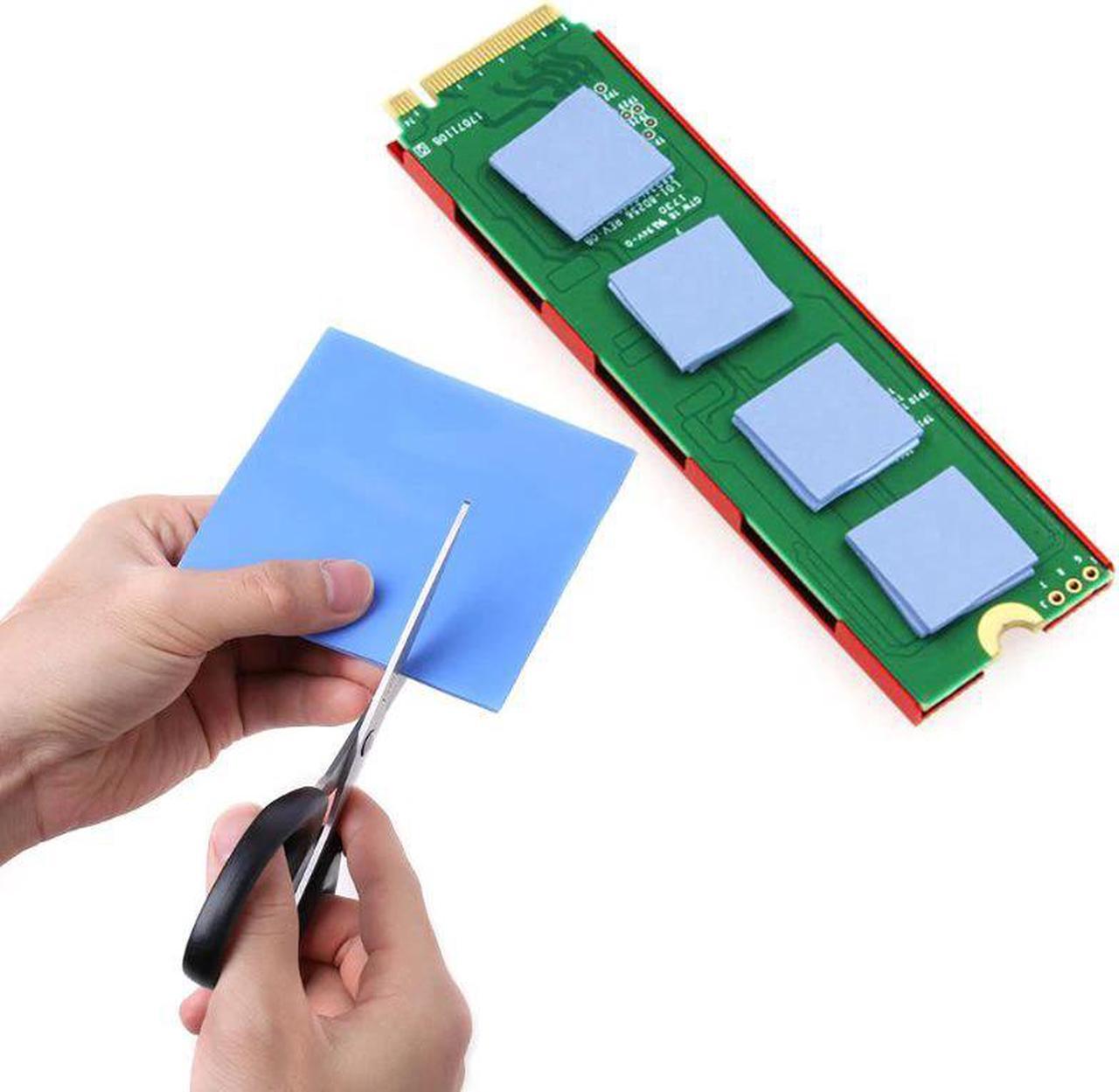 1Sheet 100mmx100mmx3mm Thermal Conductivity CPU Heatsink Cooling Conductive Silicone Pad Thermal Pads for PC Computer