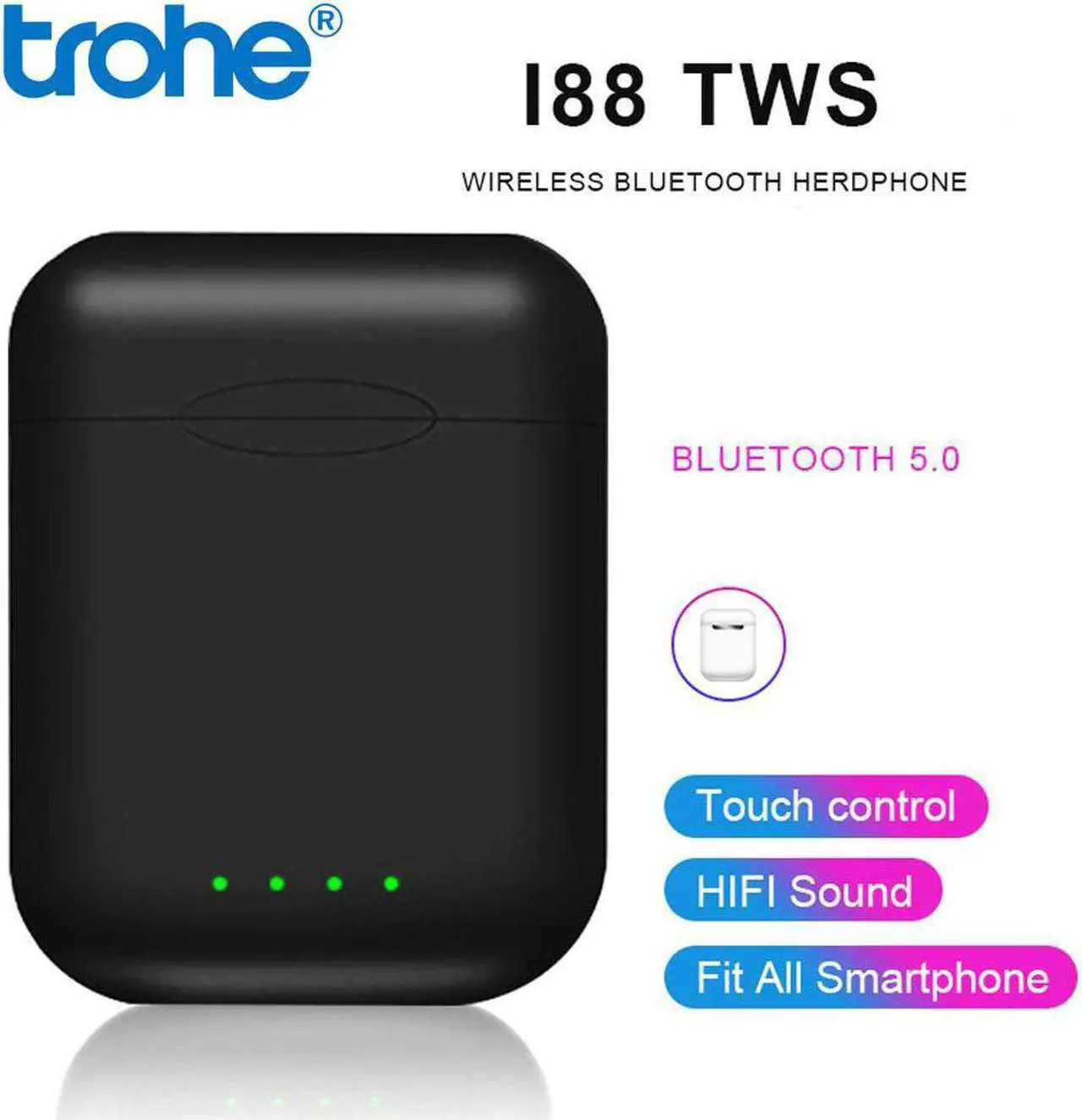 Main image of Original i88 TWS Earbuds Wireless Bluetooth Earphone 5.0 Touch Control Sports Gaming Earphones with dual microphone Stereo