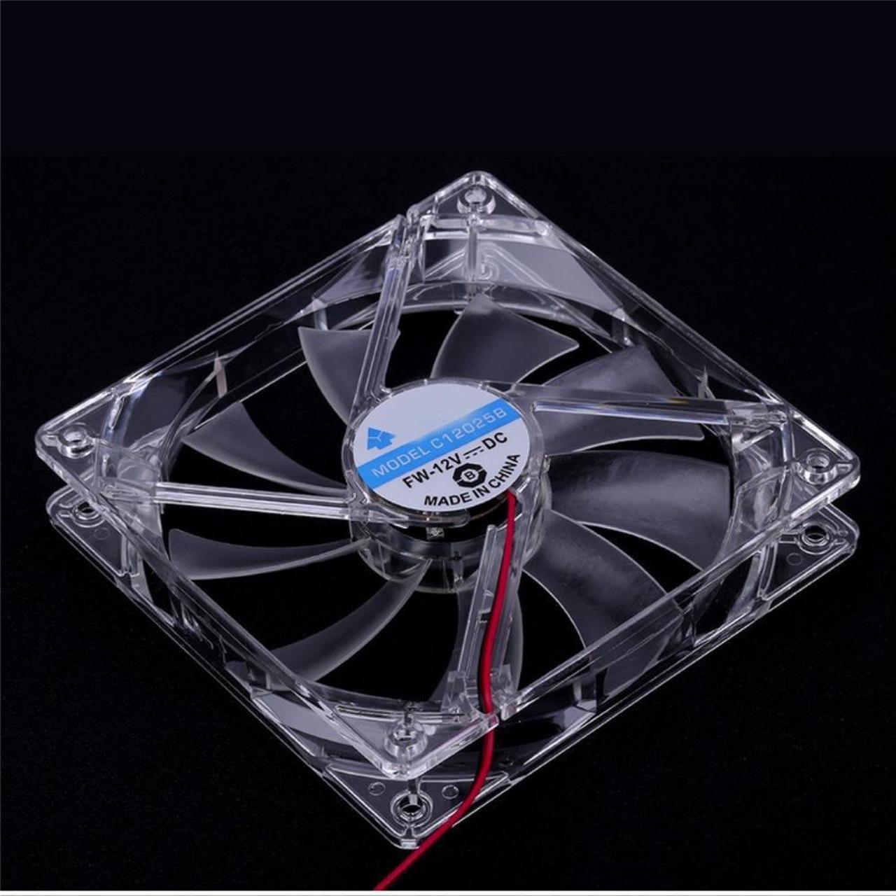 Fan PC Computer Fan Quad 4 LED Light 120mm 12V PC Computer Case Fan Quiet Molex Connector Easy Installed Fan