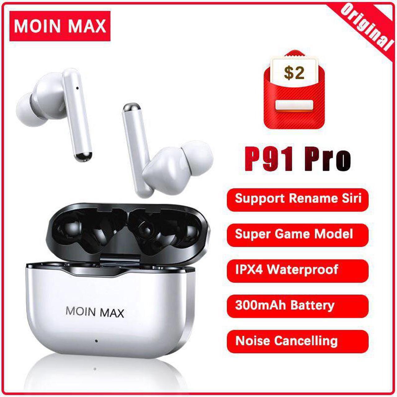 Bluetooth 5.0 Earphone TWS Noise Reduction IPX4 terproof Sport Music earbuds gaming headset dual mic Stereo HIFI Bass