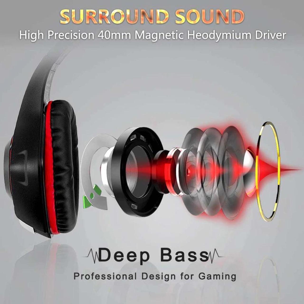 Alt view image 2 of 5 - EACH Stereo Gaming Headset for Xbox One PS4 PC Surround Sound Over-Ear Headphones + 7 Button 3200DPI Pro Gaming Mouse