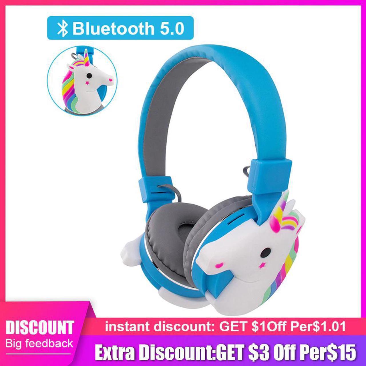 Unicorn Headset Bluetooth 5.0 Wireless Headphone with Microphone Children Gift For Mobile Phone PC audífonos inalámbricos