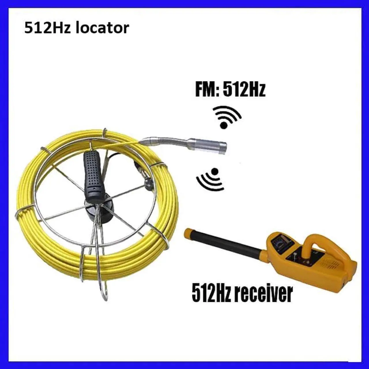 Alt view image 5 of 5 - 512hz locator sonde camera CCTV hot sale pipe inspection camera drain sewer camera 7inch LCD monitor long spring 23mm camera
