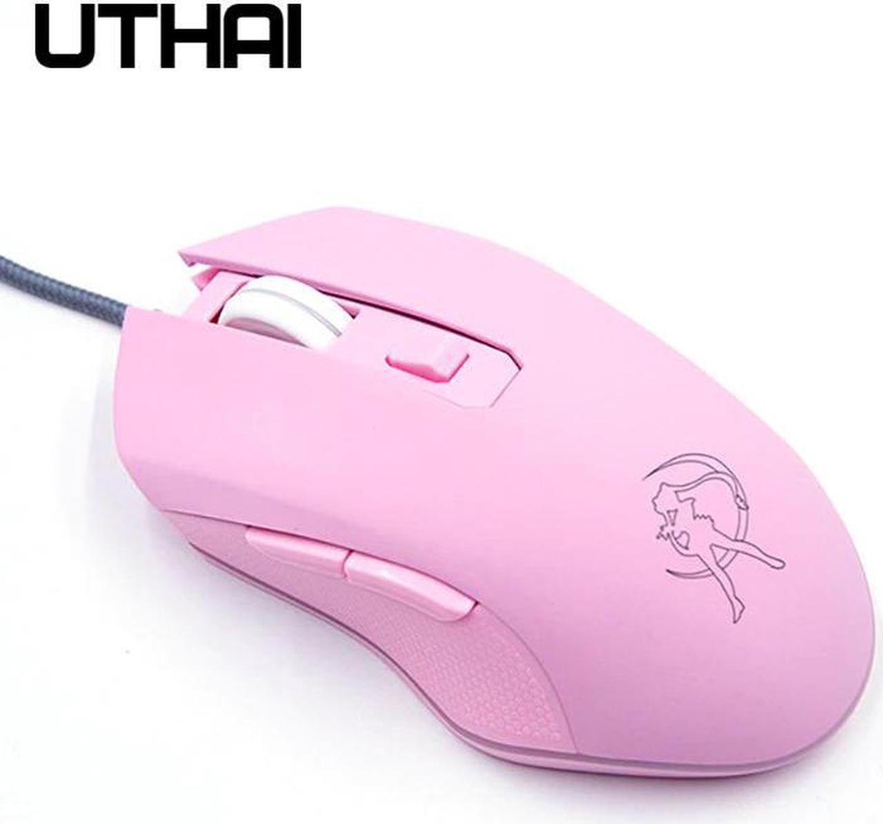 DB49 Wired luminous pink mouse 1600 (dpi) computer accessories peripheral cute girl girl gaming mouse