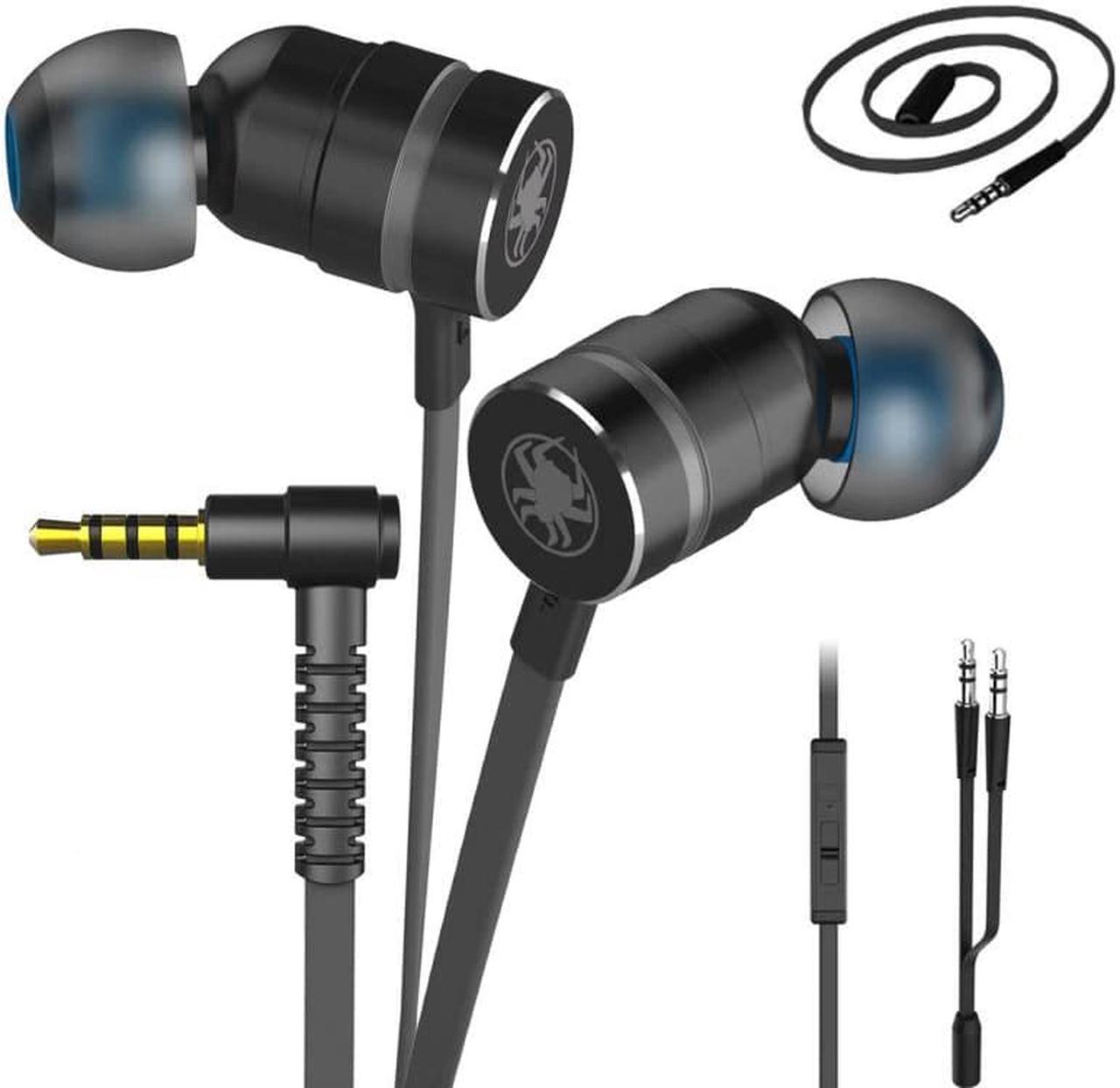 Noise Reduction Stereo Gaming Headset In-ear Sports earphones With Microphone Wired Magnetic Attraction Earphone