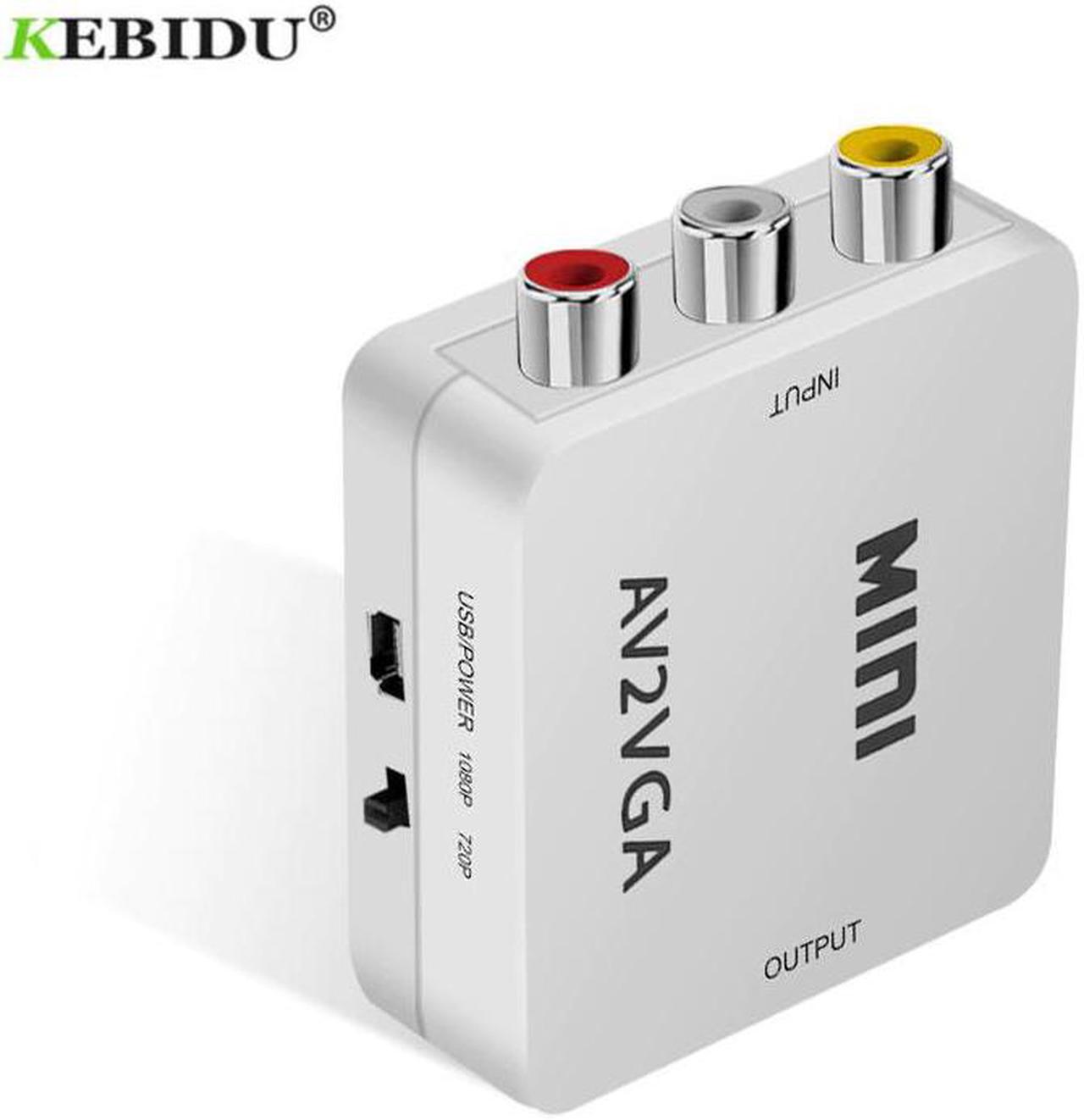 Alt view image 4 of 5 - Mini HD AV2VGA Video Converter Convertor with 3.5mm Audio AV VGA  Converter Conversor For PC to TV HD Computer to TV