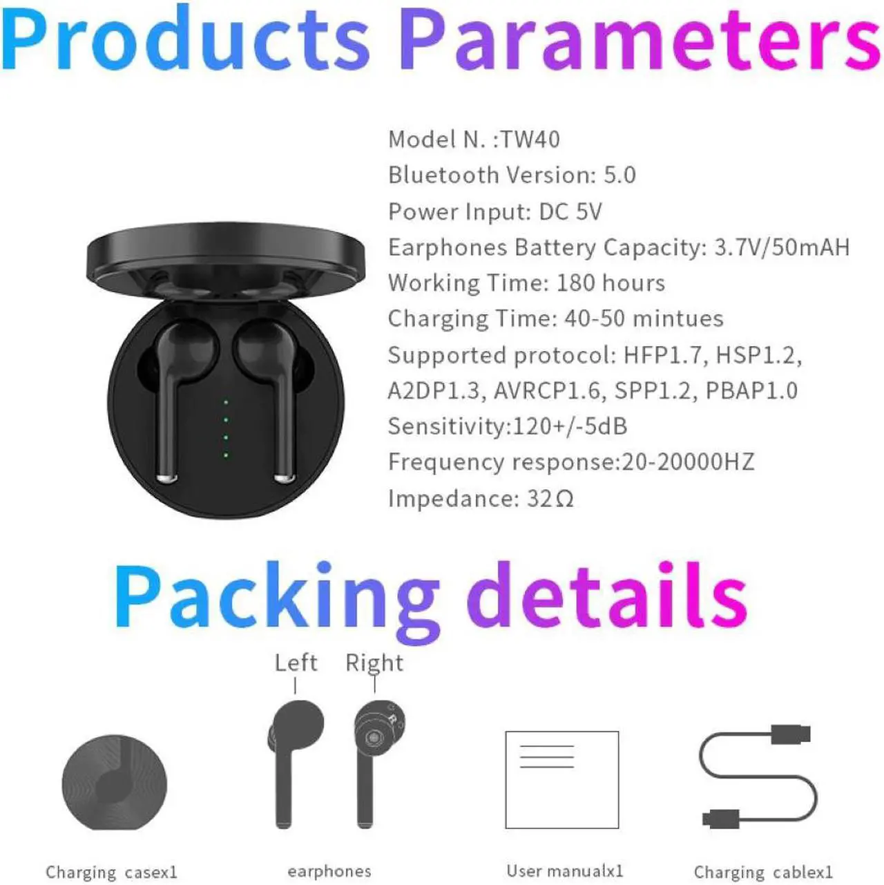 Alt view image 2 of 5 - original Earbuds Bluetooth wireless  Earphones with Microphone Sport terproof Gaming Headset for iPhone Xiao mi