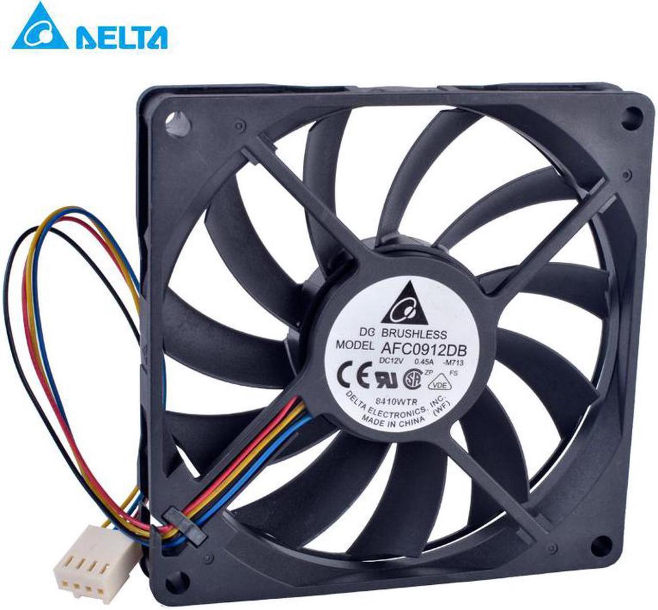 90mm fan 9015 90x90x15mm 12V 0.45A Double ball bearing 4 wire 4pin PWM computer CPU cooler thin cooling fan