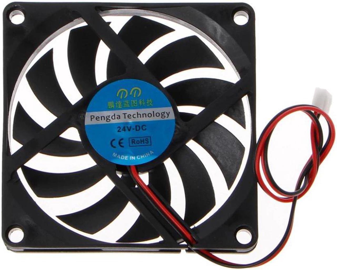 24V 2-Pin Cooling Fan PC Computer CPU System Heatsink Brushless Cool System  80x80x10/40x40x20/60x60x10/30x30x10/25x25x10mm