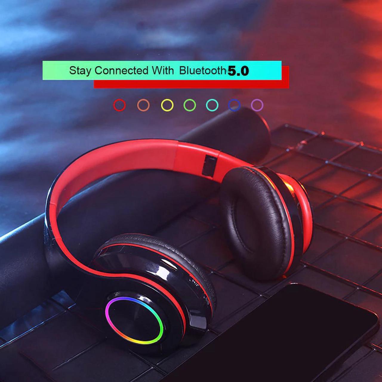 Headphones Bluetooth Headset Foldable Stereo Gaming Earphones With Microphone For PC Computer Games Laptops Headphones