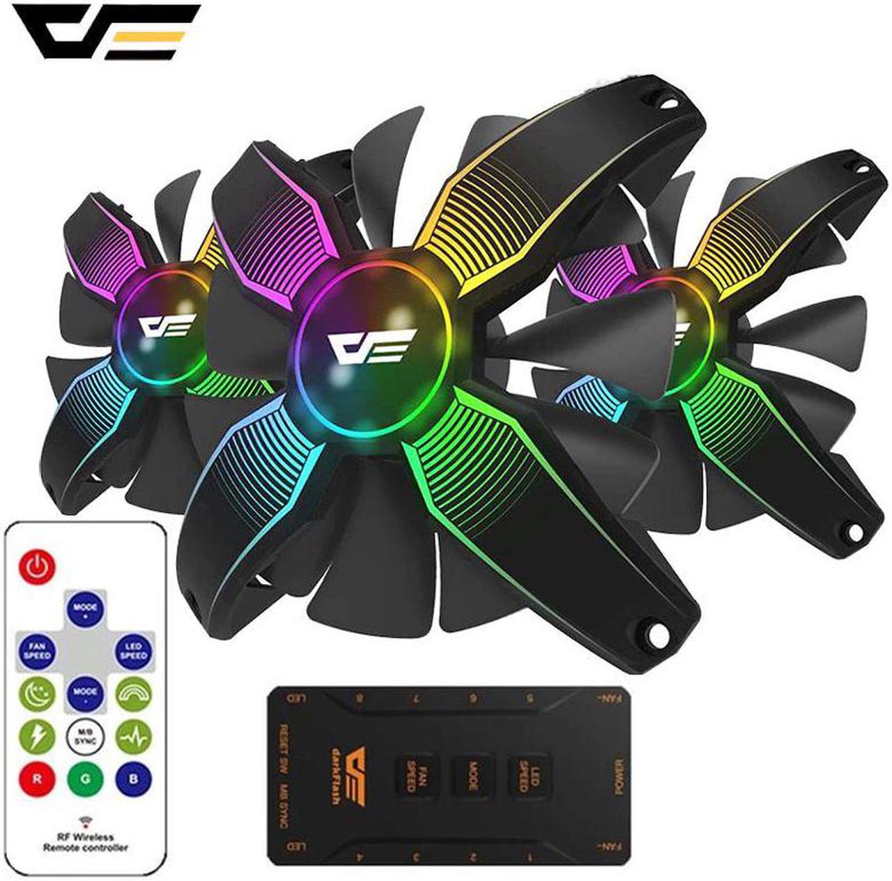 120mm RGB Fan 3in1 Aura Sync Computer PC Case Fan Speed Controllable Quiet IR Remote Computer CPU Cooler Cooling