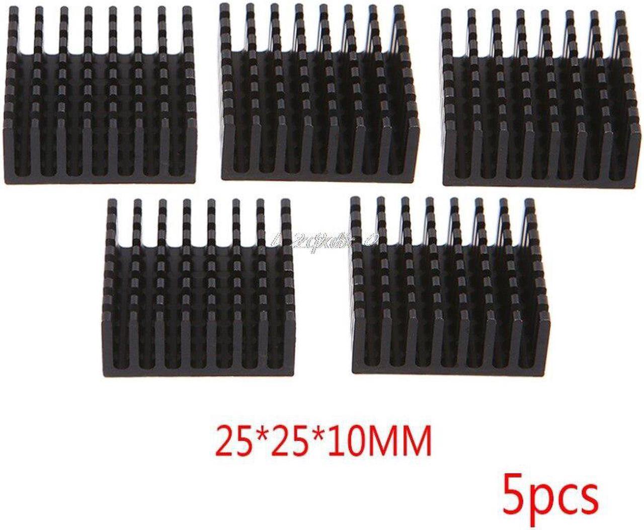 5pcs Computer Cooler Radiator Aluminum Heatsink Heat sink for Electronic Chip Heat dissipation Cooling Pads 25*25*10mm