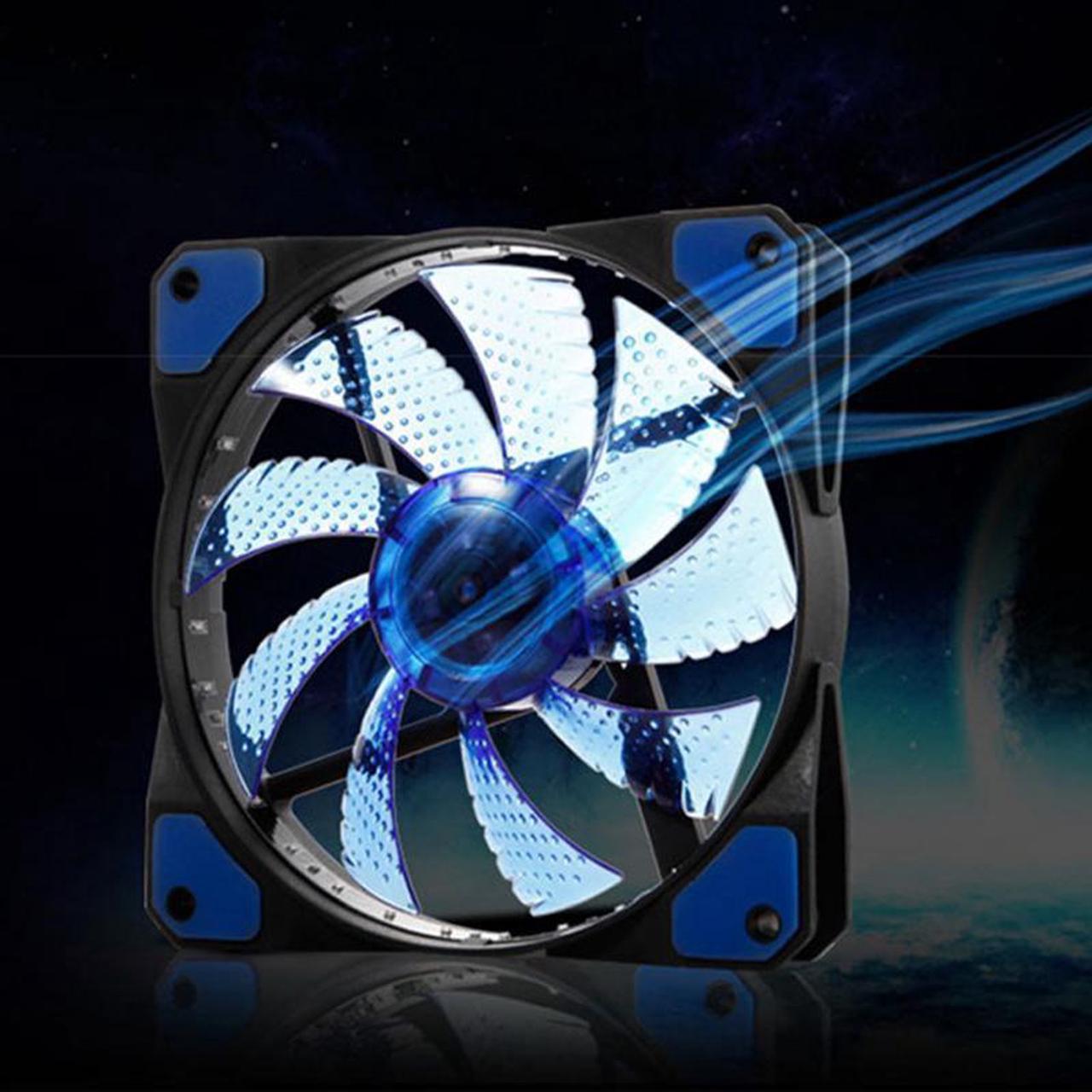 33 LED Lights Ultra Silent Fan Plastic 2 Connectors Cooling Fan Desktop PC Computer Chassis Heatsink Cooler 12V