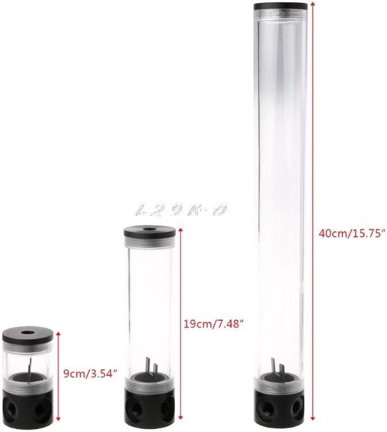 Water Cooling Kit 50mm Diameter G1/4" Cylinder Reservoir Tank 9/19/40cm For Computer Water Cooling