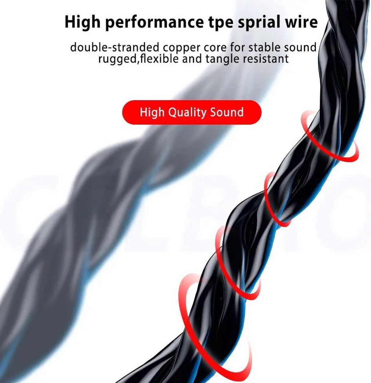 Alt view image 4 of 5 - 3.5mm Wired Earphones In Ear Sport Music Gaming Headset High Bass Sound Stereo Headphone Earbuds with Mic Headphones
