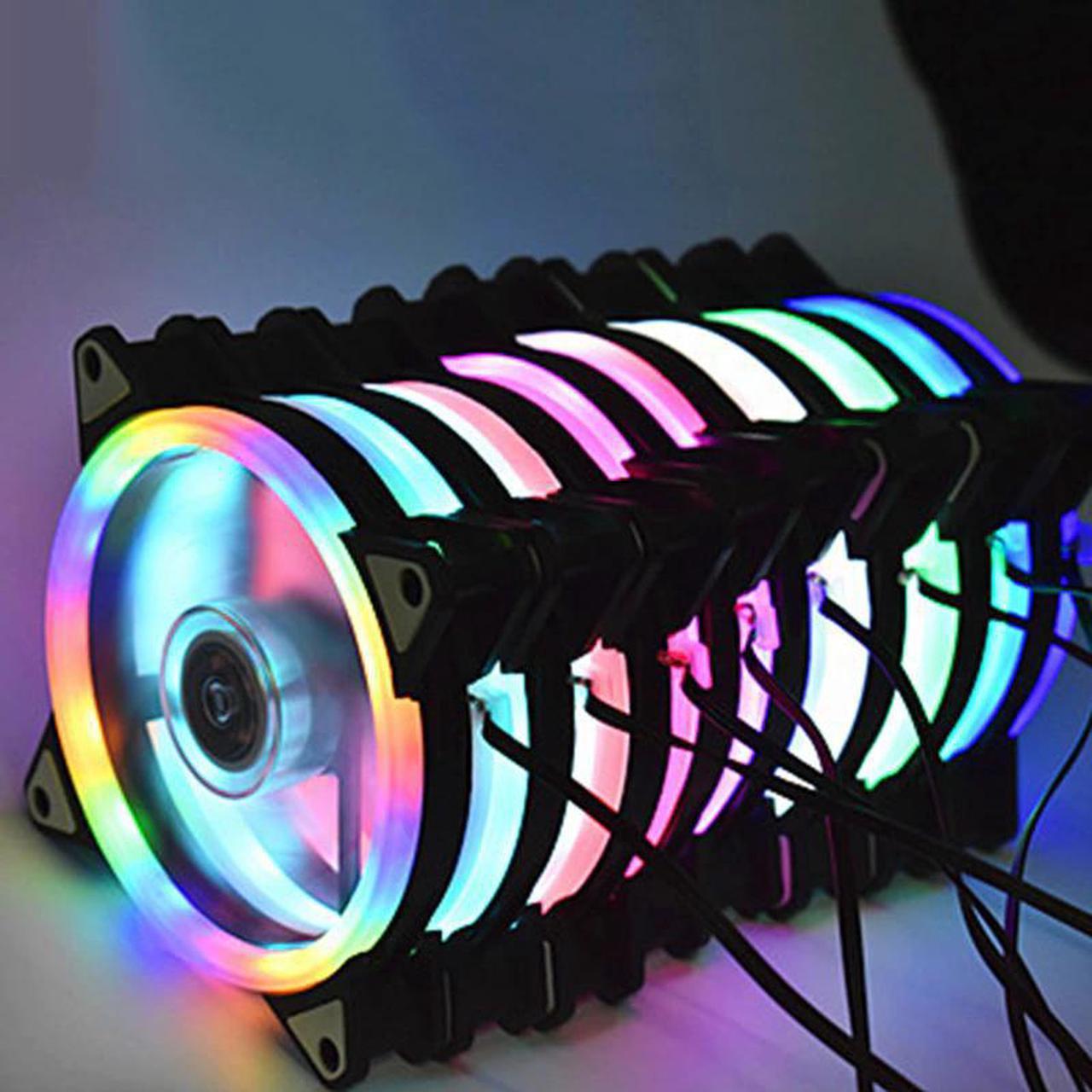 120mm fan Computer LED Fan Water Cooler Cooler Fan Case Glare Red Blue Green White Cooler Fans Cooling RGB Case Fan CPU