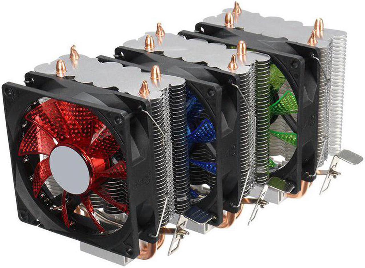 LED CPU Fan Heatsink Radiator 9cm For Intel LGA775/1155/1156/1150 AMD High Quality Computer Cooler Cooling Fan For CPU