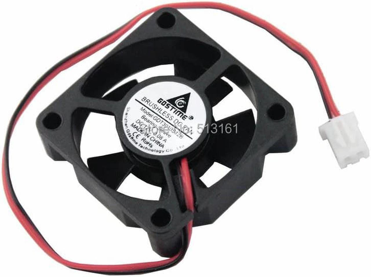 Alt view image 5 of 5 - 20PCS 2Pin 12V 3010S 30x30x10mm 30mm Small Brushless DC Cooler Cooling fan
