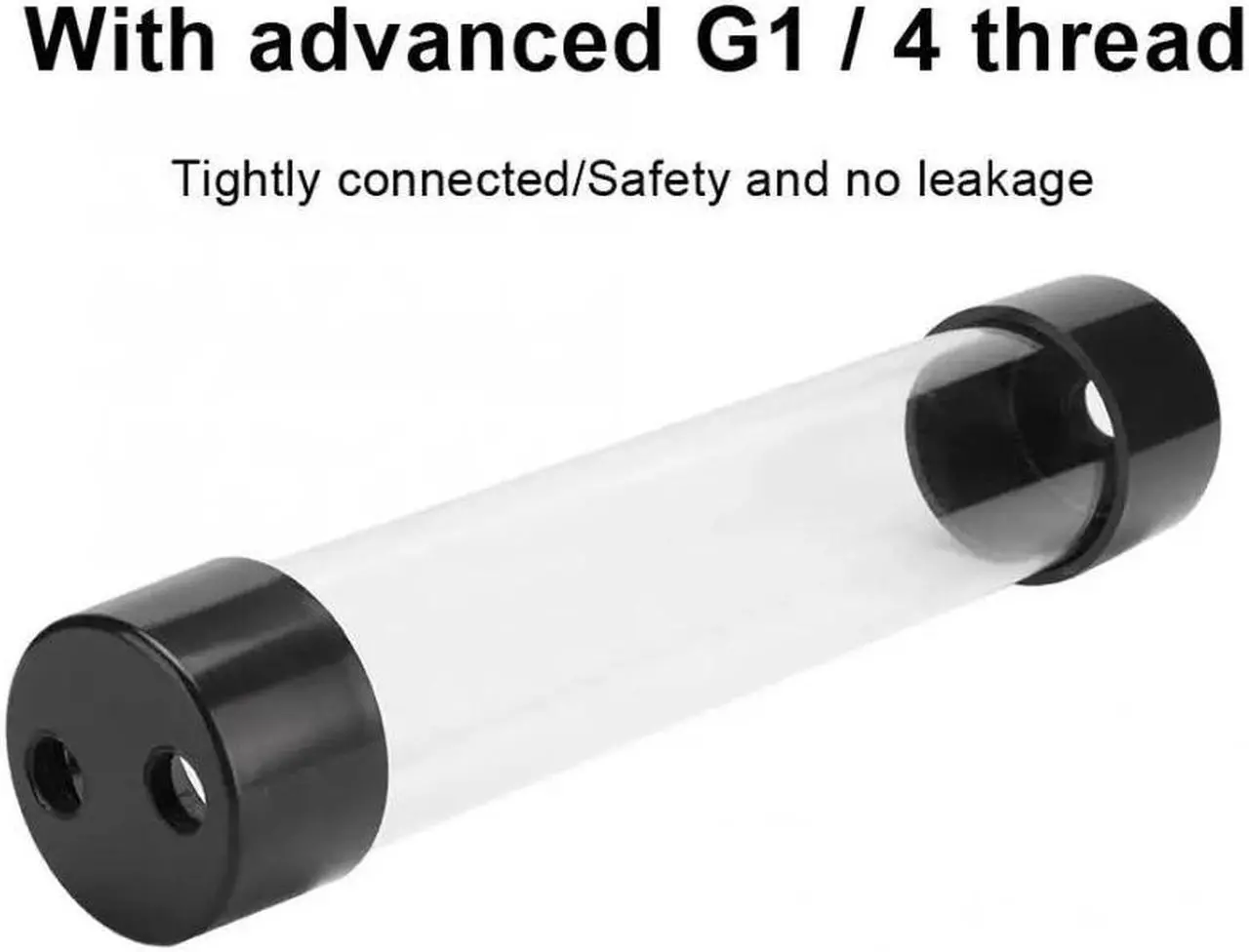 Alt view image 2 of 5 - Cooler 240mm 150mm 100mm Transparent Cylindrical Computer  Cooling Set  Tank with G1/4 female thread