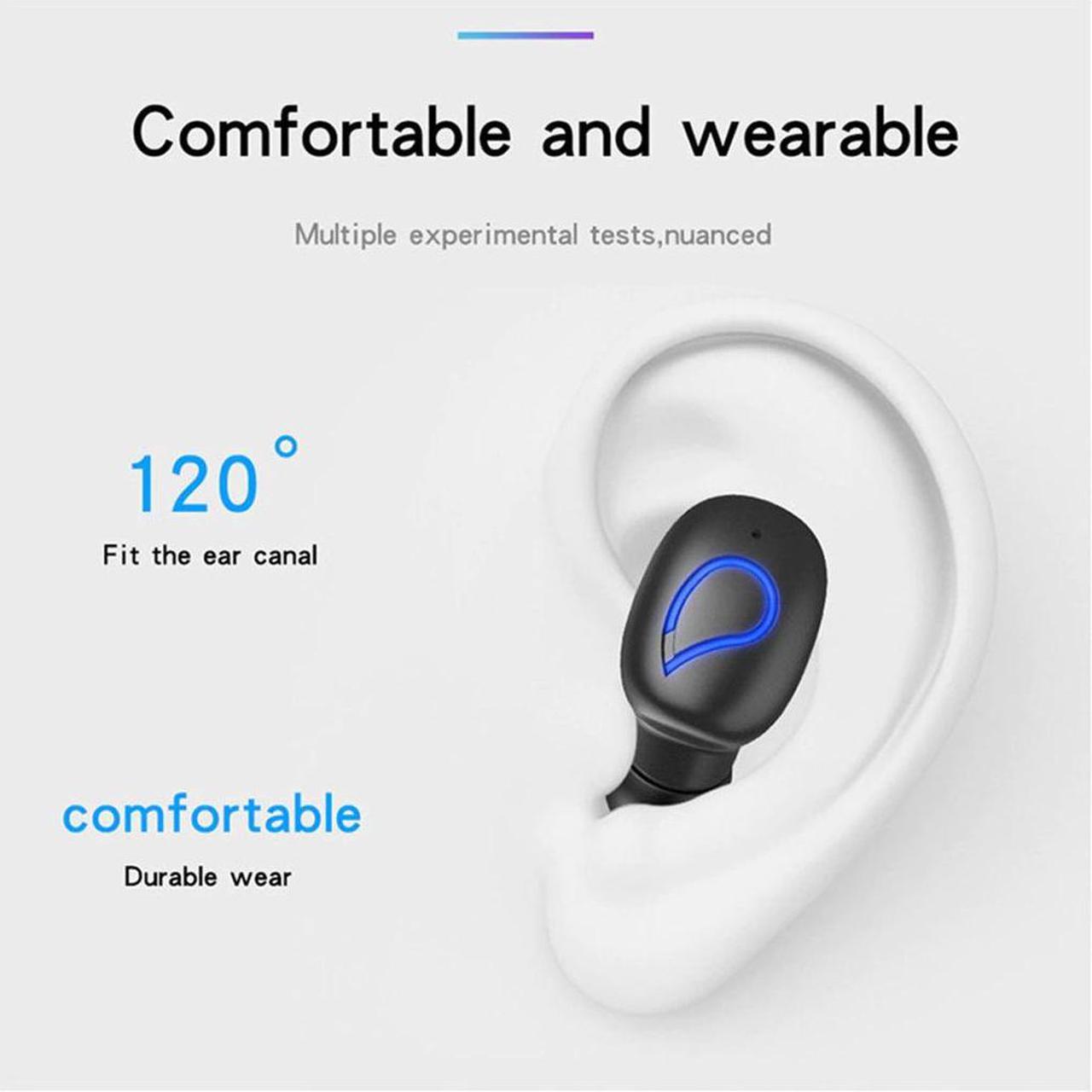 Wireless Bluetooth earphone Fingerprint Touch  HD 3D stereo bass Earbud Noise Canceling Gaming Sport Headset