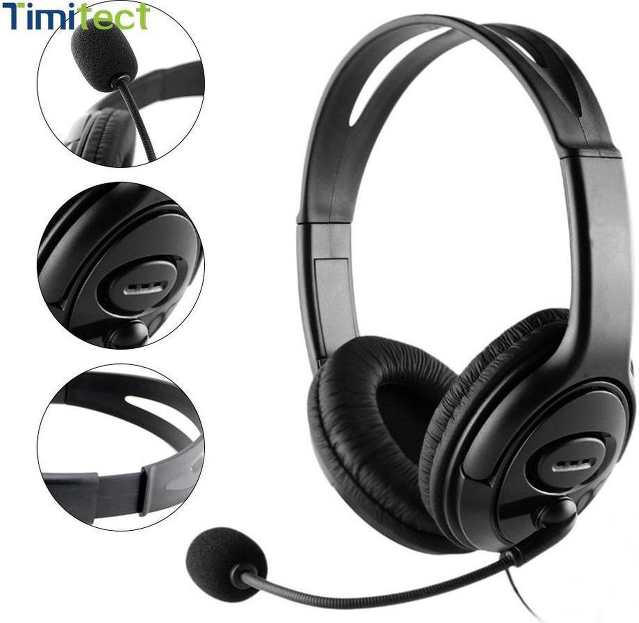 Wired Headphones Microphone Mic Volume Control for Computer Laptop PC