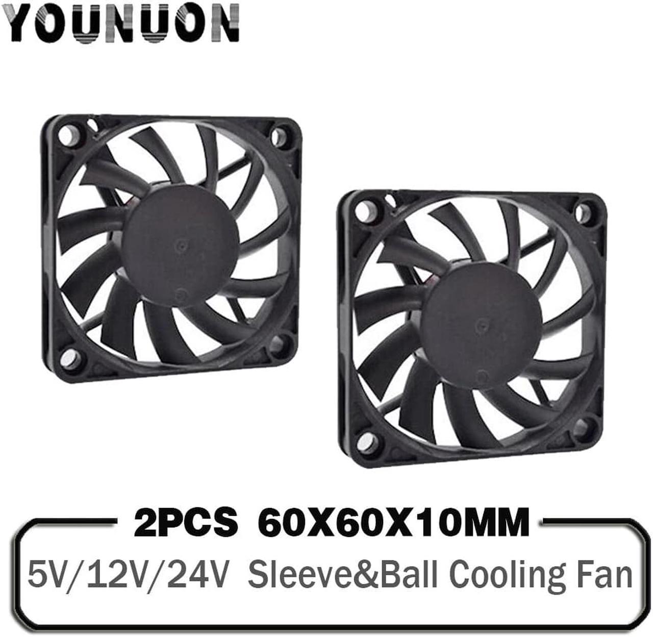 2PCS 60mm 5V 12V 24V Brushless USB 2PIN 3PIN DC Cooler Fan 60x60x10mm 6010 6cm For Computer PC CPU Case Cooling